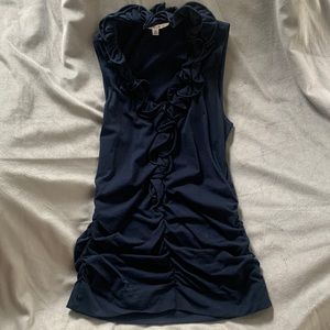 CAbi tank, ruffles and lots of ruching. Navy M